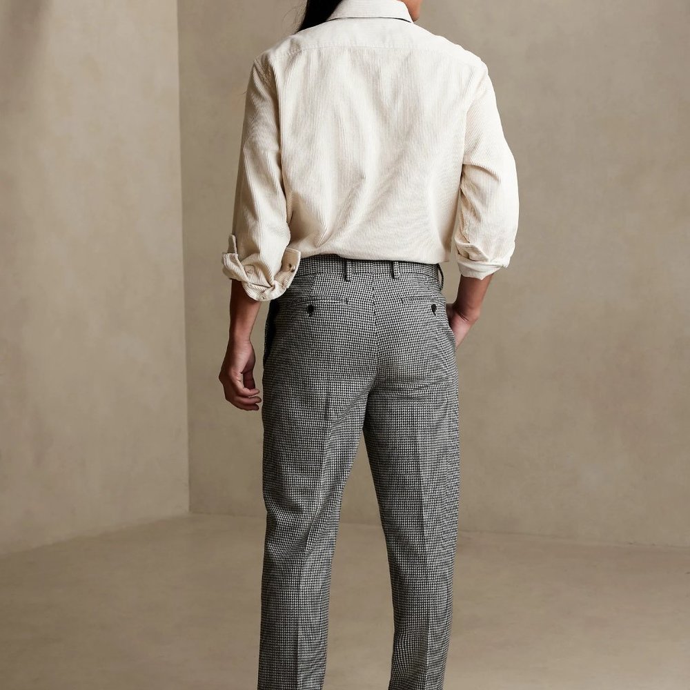 Banana Republic Factory TAILOR-FIT HOUNDSTOOTH SUIT TROUSER, 33x32